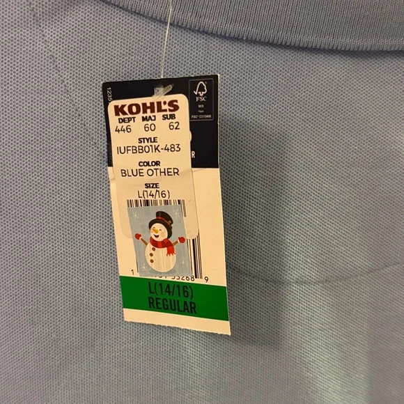 Izod Boys size 14/16Sky Blue Polo Shirt - Picture 3 of 4